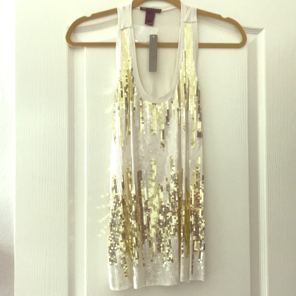 Sequined good and cream top